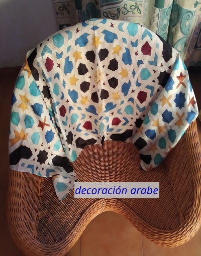 pañuelo de seda árabe de mujer