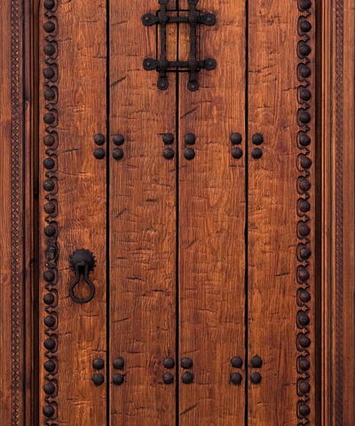 puerta de madera morisca árabe A-12