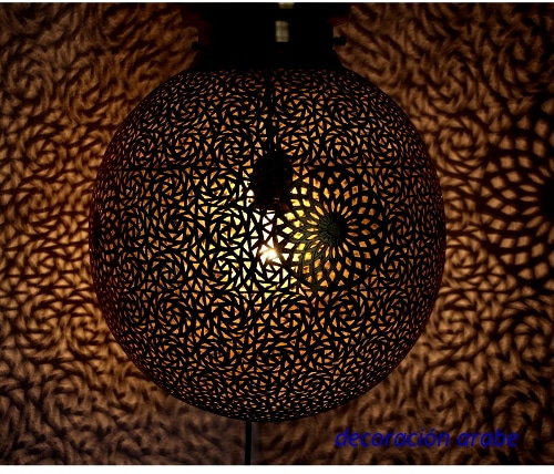gran lámpara marroqui dorada modelo Atlas
