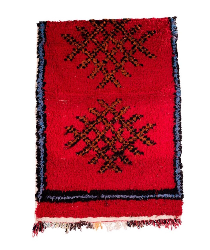 red wool berber moroccan rug