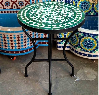mesa mosaico marroquí para exterior