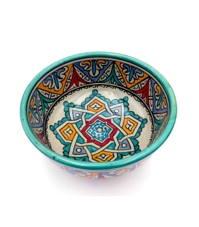 cerámica marroquí ensaladera multicolor