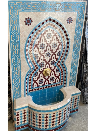 fuente de mosaico árabe andaluza