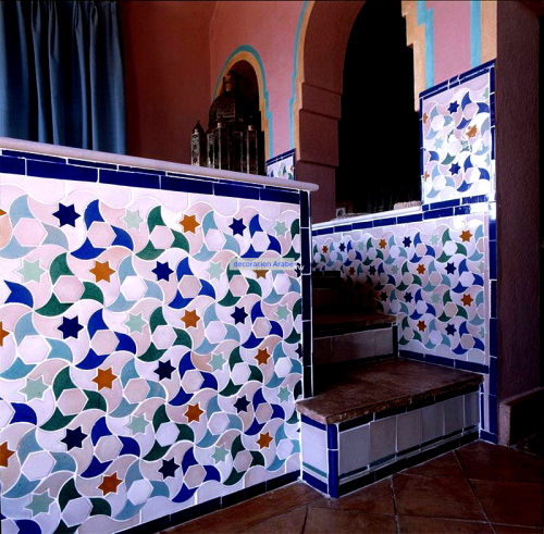 xócalo de mosaico de la Alhambra modelo paloma