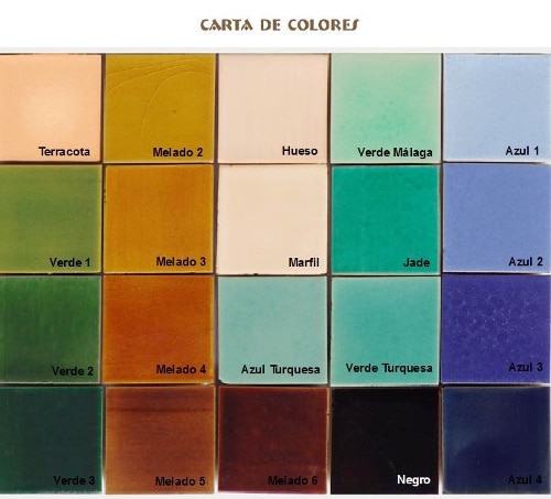 carta de colores para azulejos cebefas mosaicos