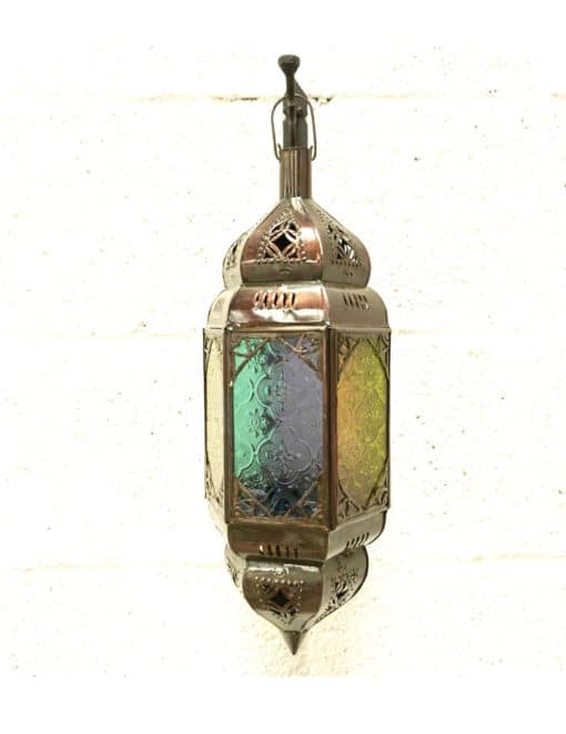 lampara árabe cristales de colores para el techo