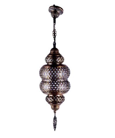 gran lámpara de Turquía metal dorado y cristal Bosforo