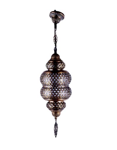 gran lámpara de Turquía metal dorado y cristal Bosforo