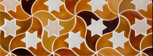mosaico Alhambra modelo paloma marrón