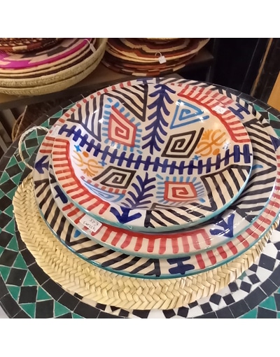 platos de cerámica marroquí dibujos étnicos modelo Picasso