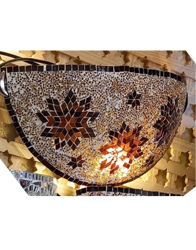 aplique de Turquía pared mosaico de cristal color marrón