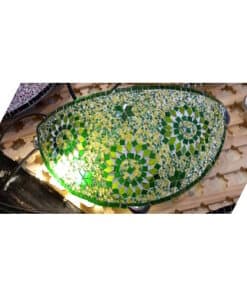 aplique turco de pared cristales mosaico verdes