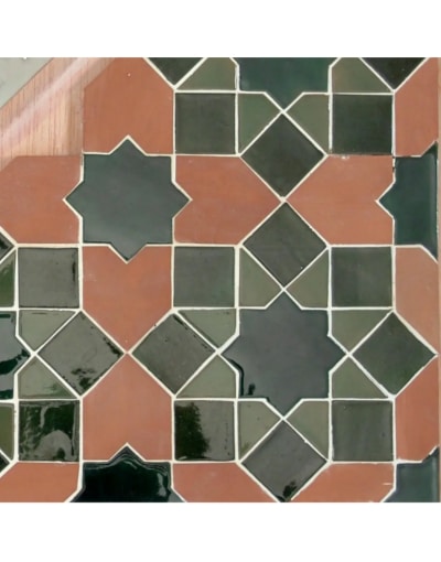 mosaico andaluz arabe alkazar tonos marrones