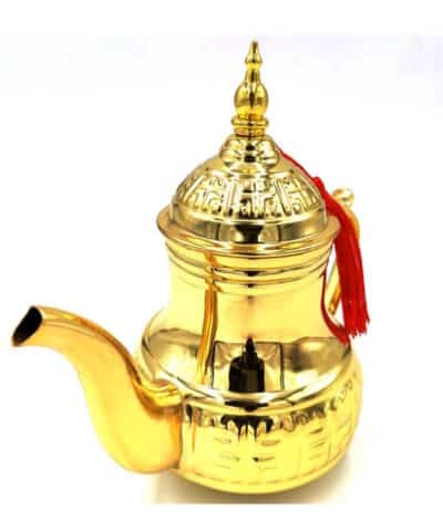 tetera dorada acero inoxidable oriental árabe