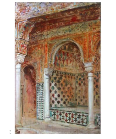 baños de la Alhambra, pintura romantica