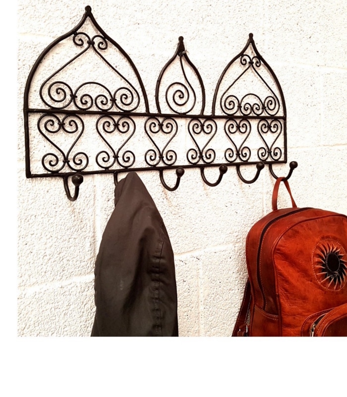 perchero rustico de hierro forjado marroquí modelo Cupula