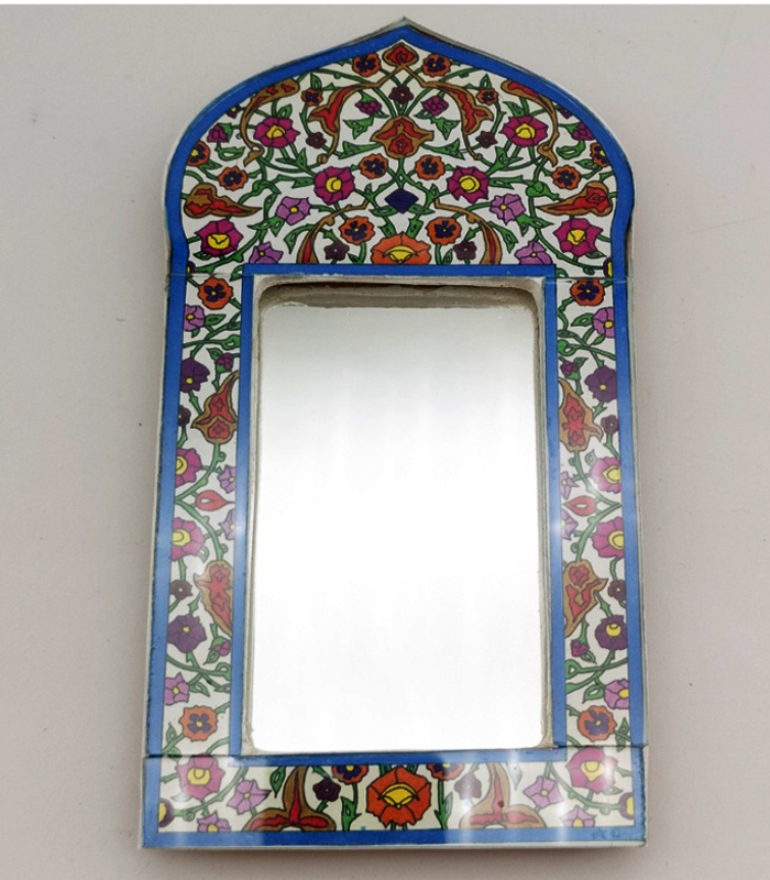 espejo floral pintado marroqui