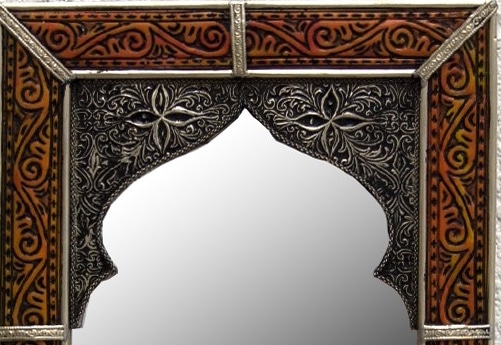 detalle de espejo marroquí de estilo árabe