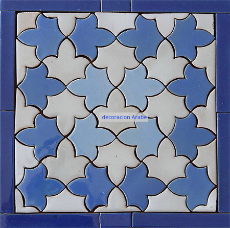 mosaico arabe andaluz nazarí azul