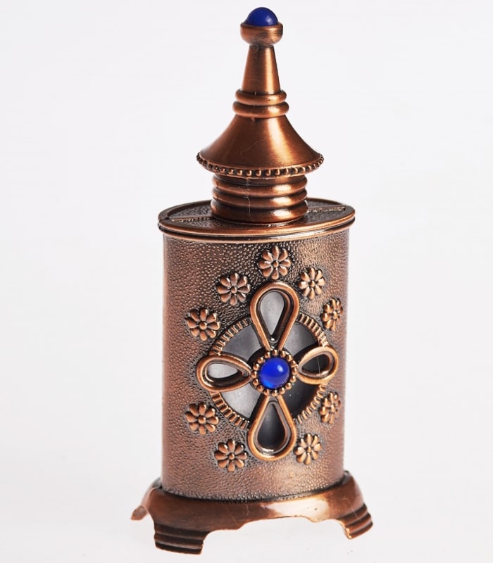 perfumero metal color bronce árabe