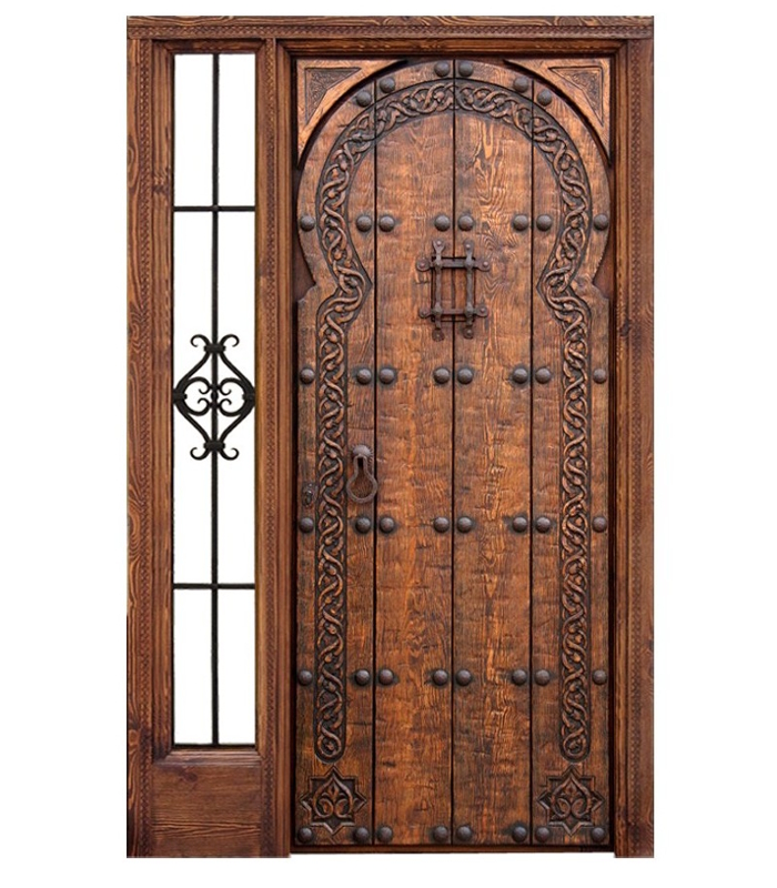 puerta exterior estilo andaluz árabe, sultan J2-F- 131 cm x 223 cm