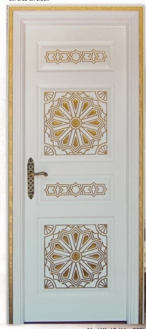 interior puerta árabe marroqui blanca dorada
