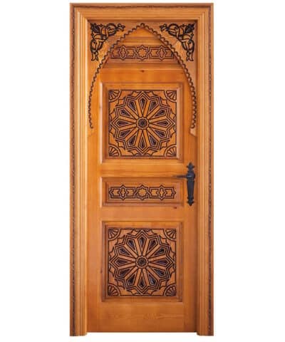 puerta árabe andaluza color miel de estilo árabe