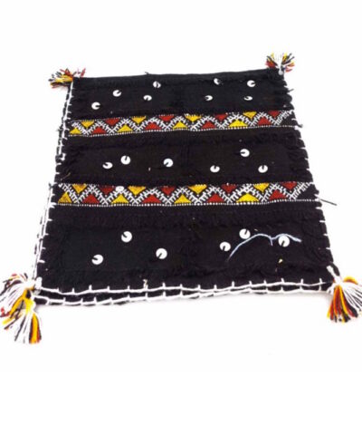 funda de coji de tapiz bereber color negro marroquí