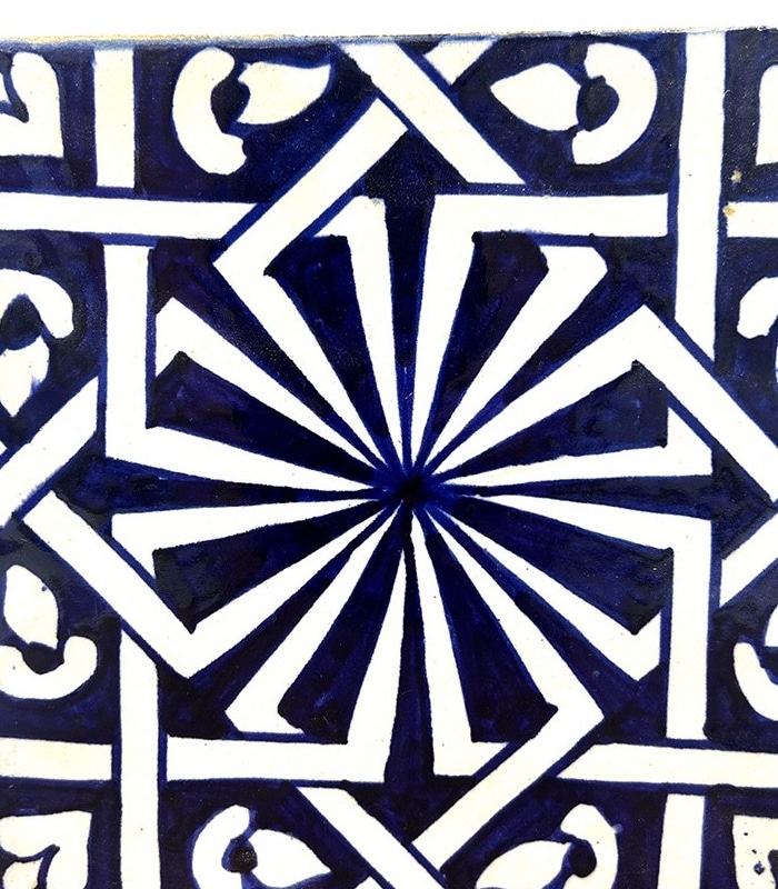 azulejo marroquí artesanal de Fez