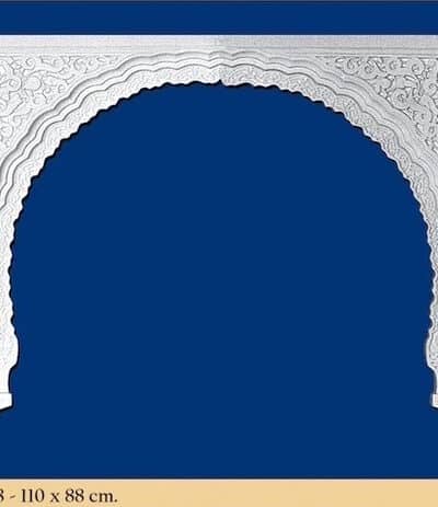 arco clasico árabe en cemento blanco calidad escayola
