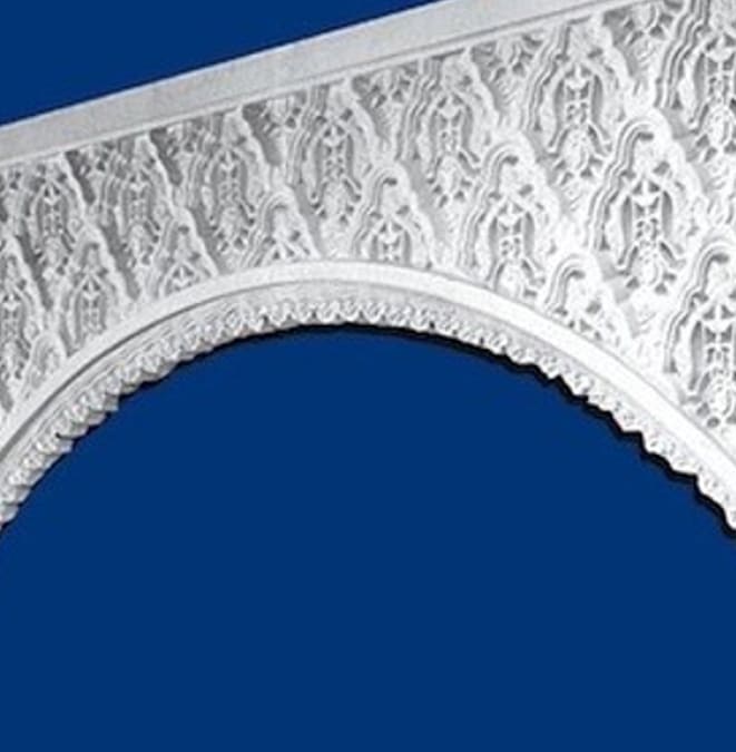 arco de cemento ornamental árabe detalle